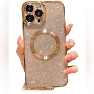 NEW IPhone 12 Pro Max Gold Sparkle Phone Case